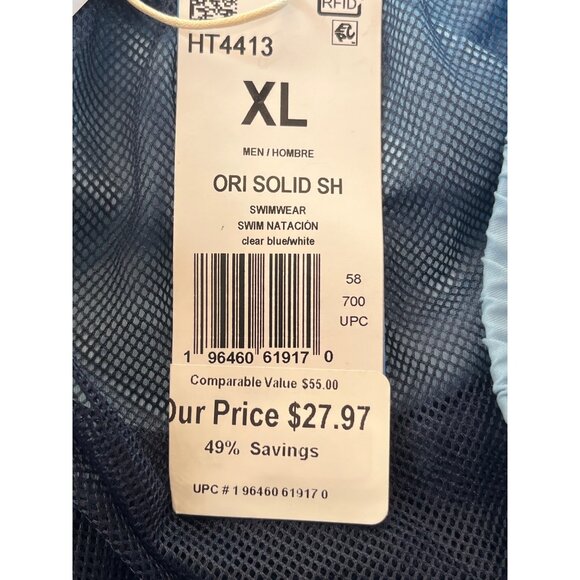 Adidas Mens Light Blue Swim Shorts‎ With Elastic Waistband & Pocket NWD - Picture 9 of 10